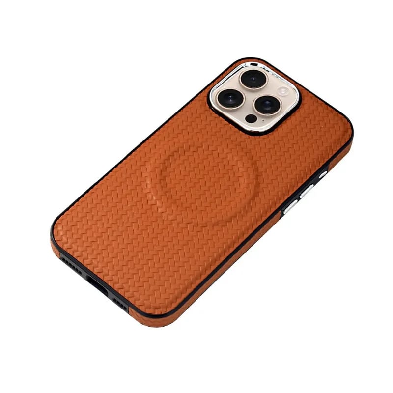 Woven Textured Leather Magnetic Phone Case