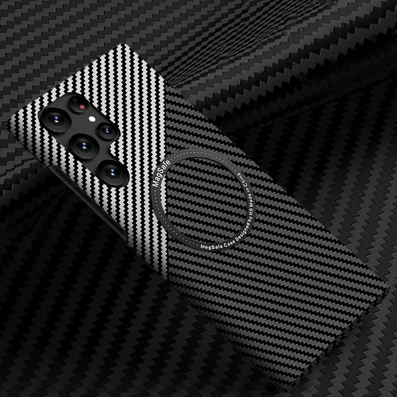 Carbon Fiber Pattern Magnetic Case Slim