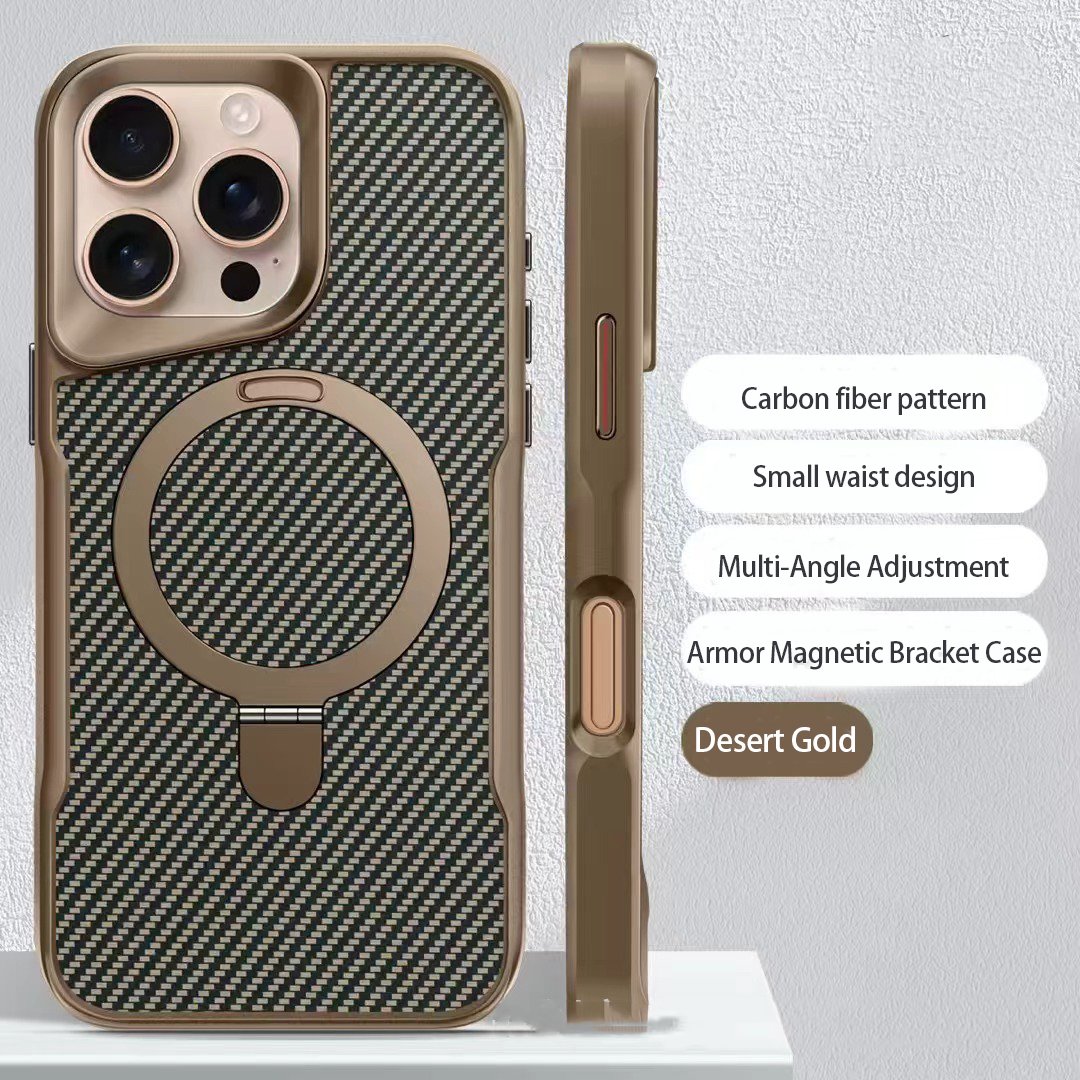 Fiber Textured Backplate Magsafe Magnetic Case For iPhone 16 15 14 13 12 Pro Max