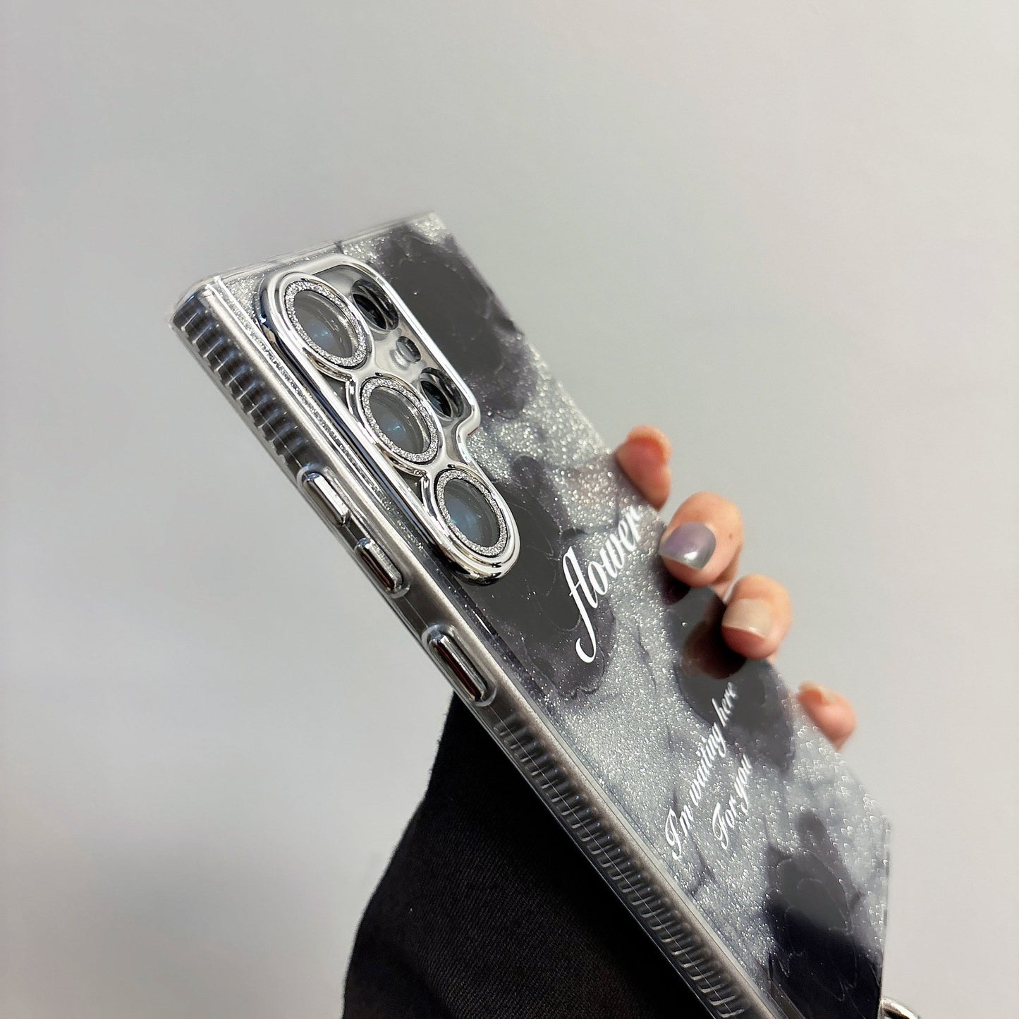 Rose lens holder phone case for Samsung S25 S24 S23 series