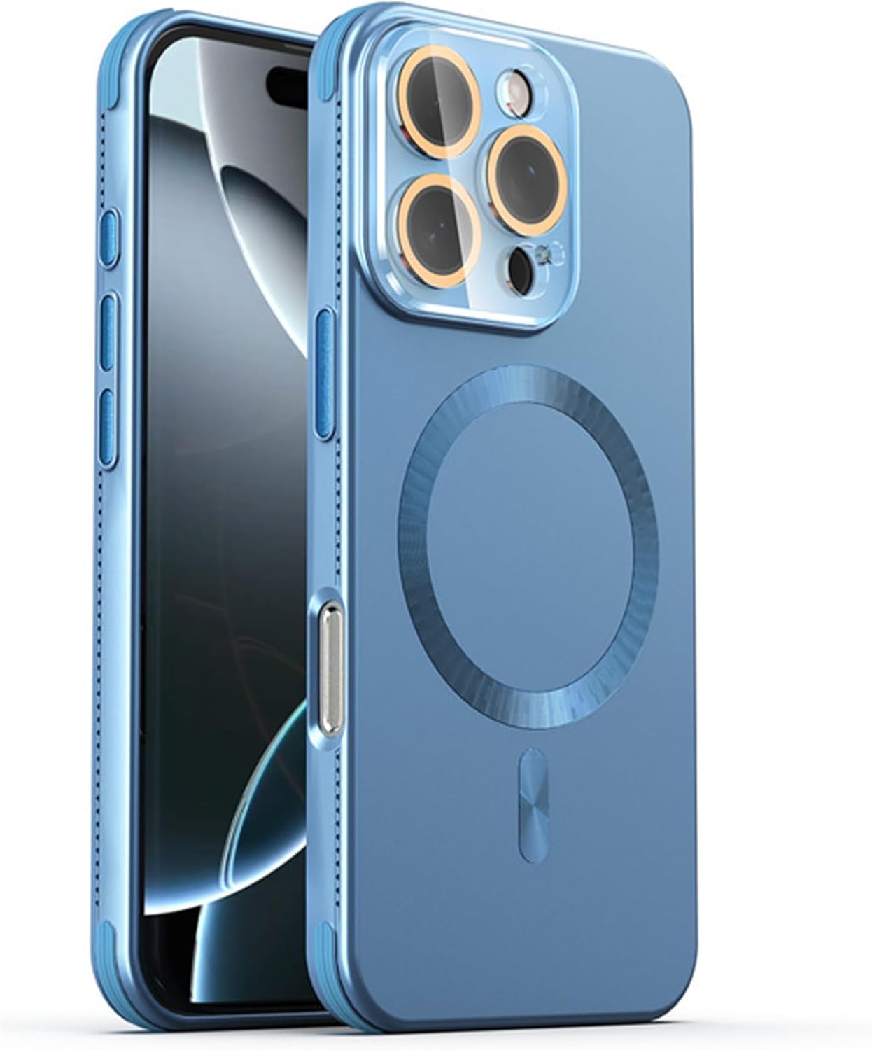 Magnetic Case for iPhone, Slim Frosted Heat Dissipation Phone Case All-Inclusive Lens Protection Cover