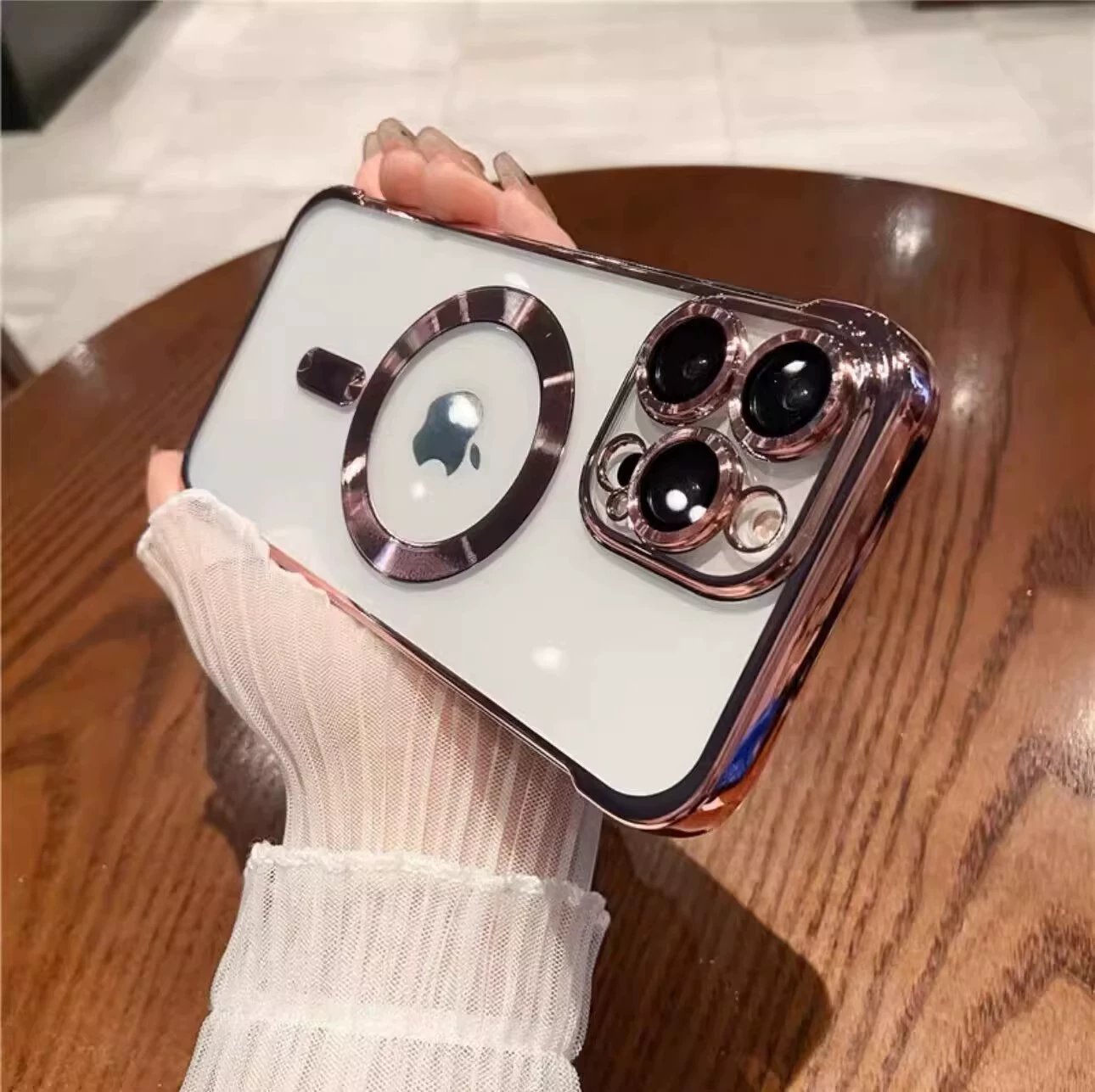 Bezel-less Magnetic Phone Case - Electroplated Half-wrapped Drop-proof