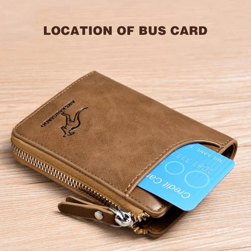 š„ BIG SALEš„š„Men Wallet Zipper Genuine Leather Purse ( RFID PROTECTED )