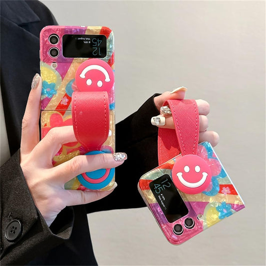 Graffiti oil painting flower phone case for Galaxy Z Flip 3/Galaxy Z Flip 4/Galaxy Z Flip 5/Galaxy Z Flip 6