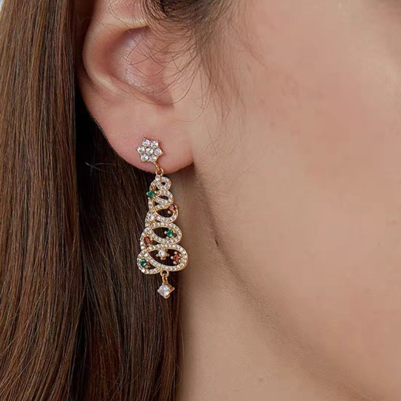 🔥Summer Hot Sale🌊 Shiny Christmas Tree Earrings