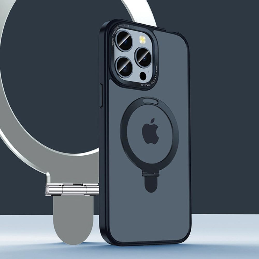 Magnetic integrated bracket metal lens mobile phone case for iPhone 16/15/14/13
