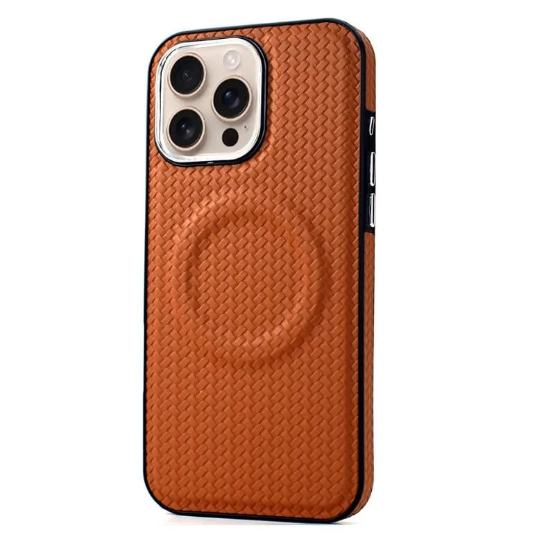Woven Textured Leather Magnetic Phone Case