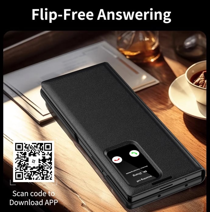 Smart View Window Flip Case For Samsung Galaxy Z Fold