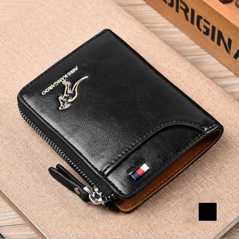 š„ BIG SALEš„š„Men Wallet Zipper Genuine Leather Purse ( RFID PROTECTED )