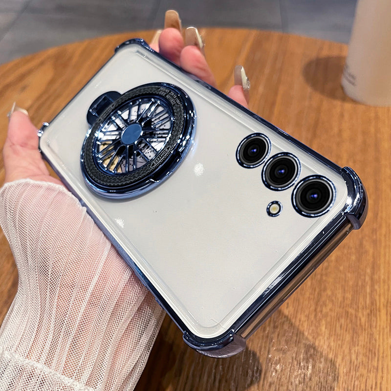 Decompression Stand Transparent Anti-fall Phone Case For Samsung