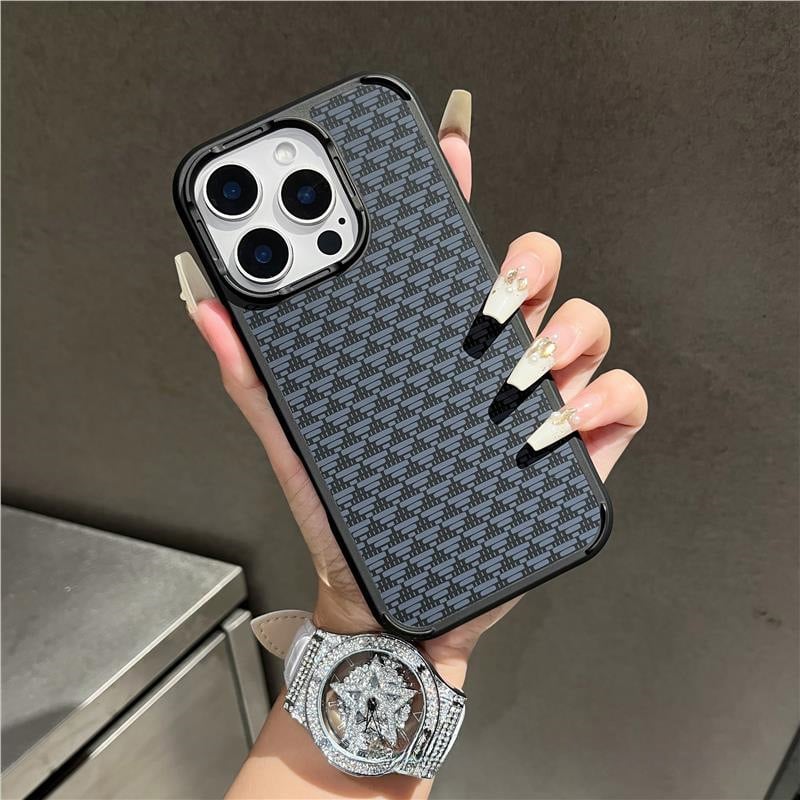 Carbon Fiber Pattern Magnetic Suction Metal Lens Anti-Fall Protection Case
