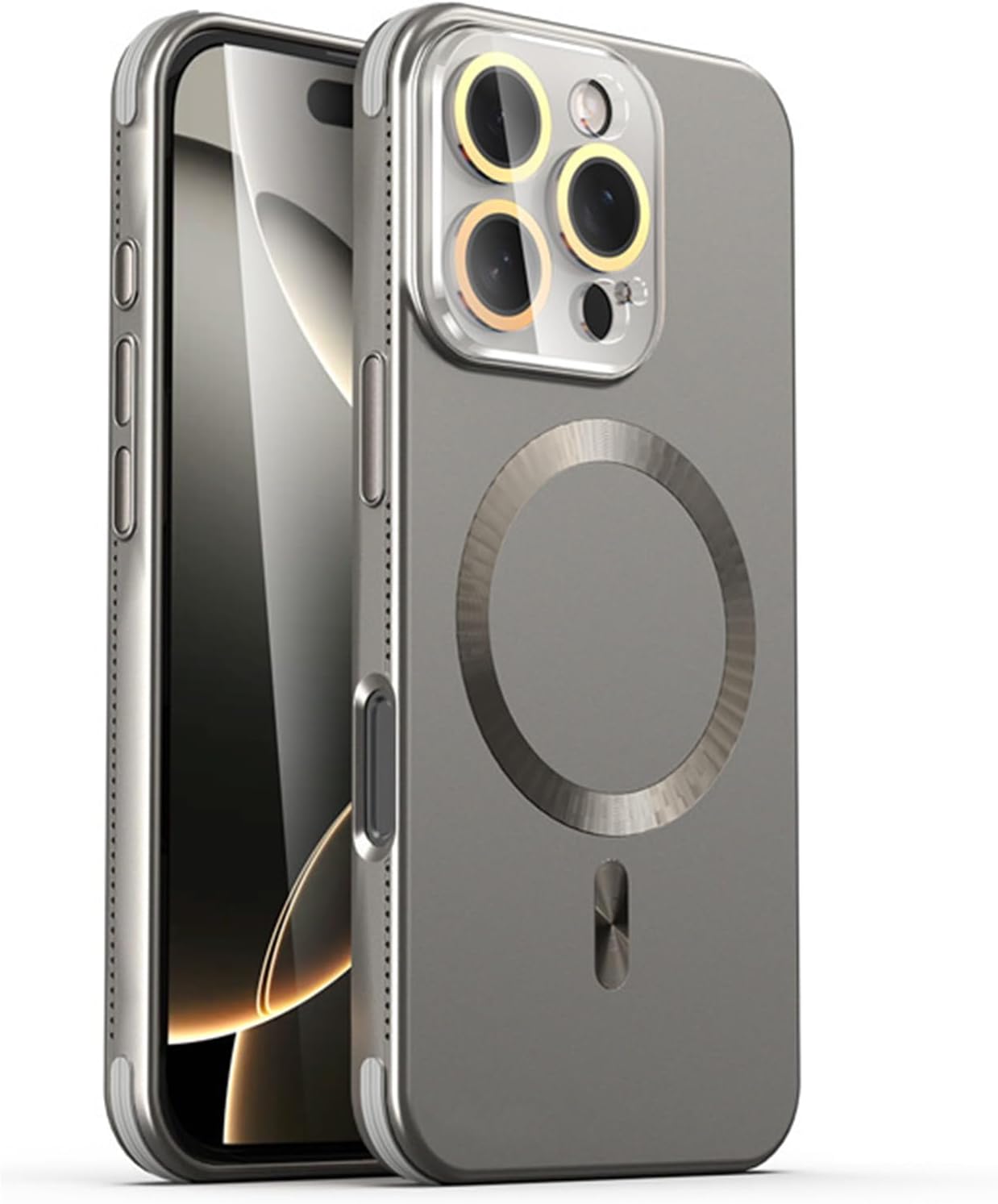 Magnetic Case for iPhone, Slim Frosted Heat Dissipation Phone Case All-Inclusive Lens Protection Cover