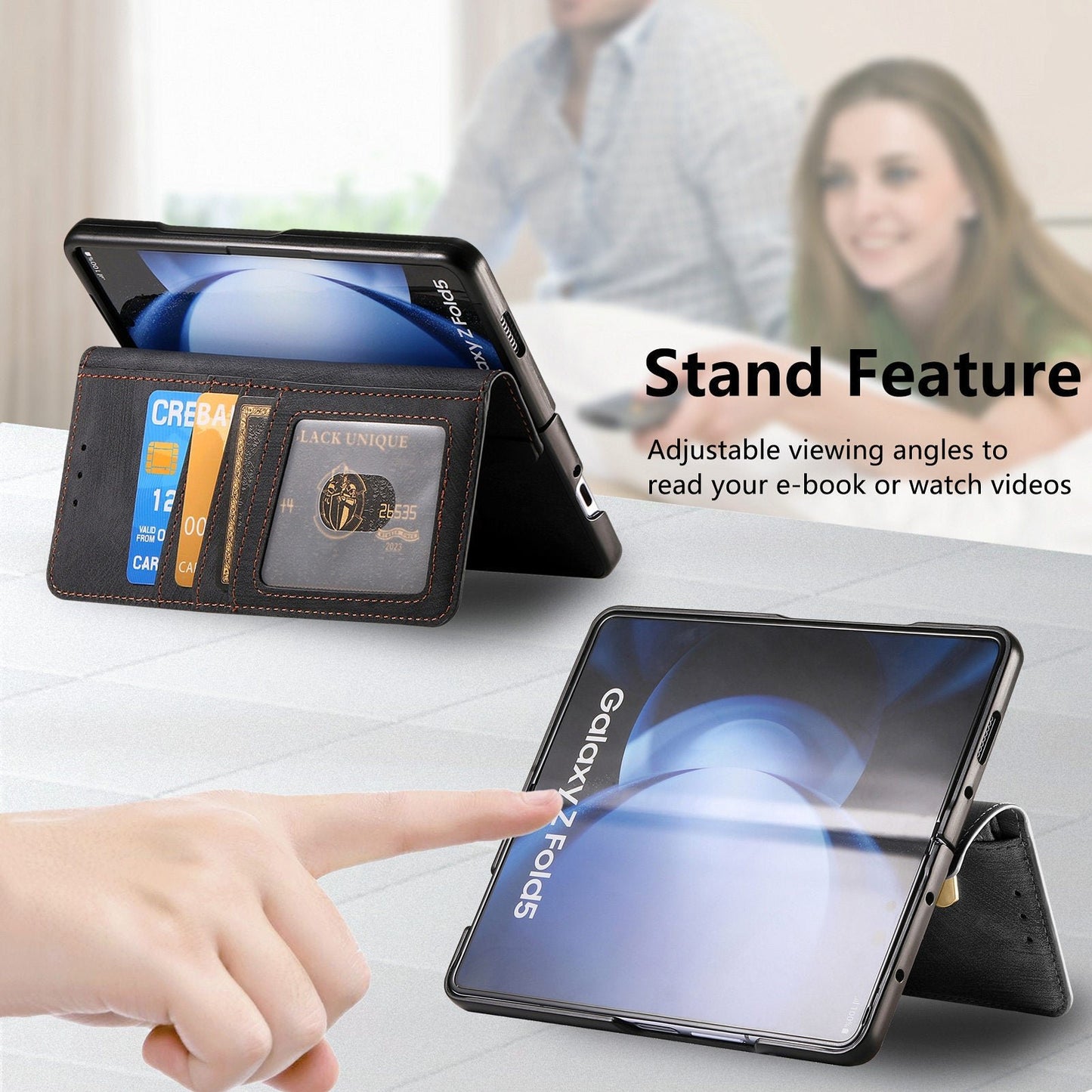 Suitable for Samsung Z Fold6/5/4Mobile Phone Case Magnetic Detachable Leather Case