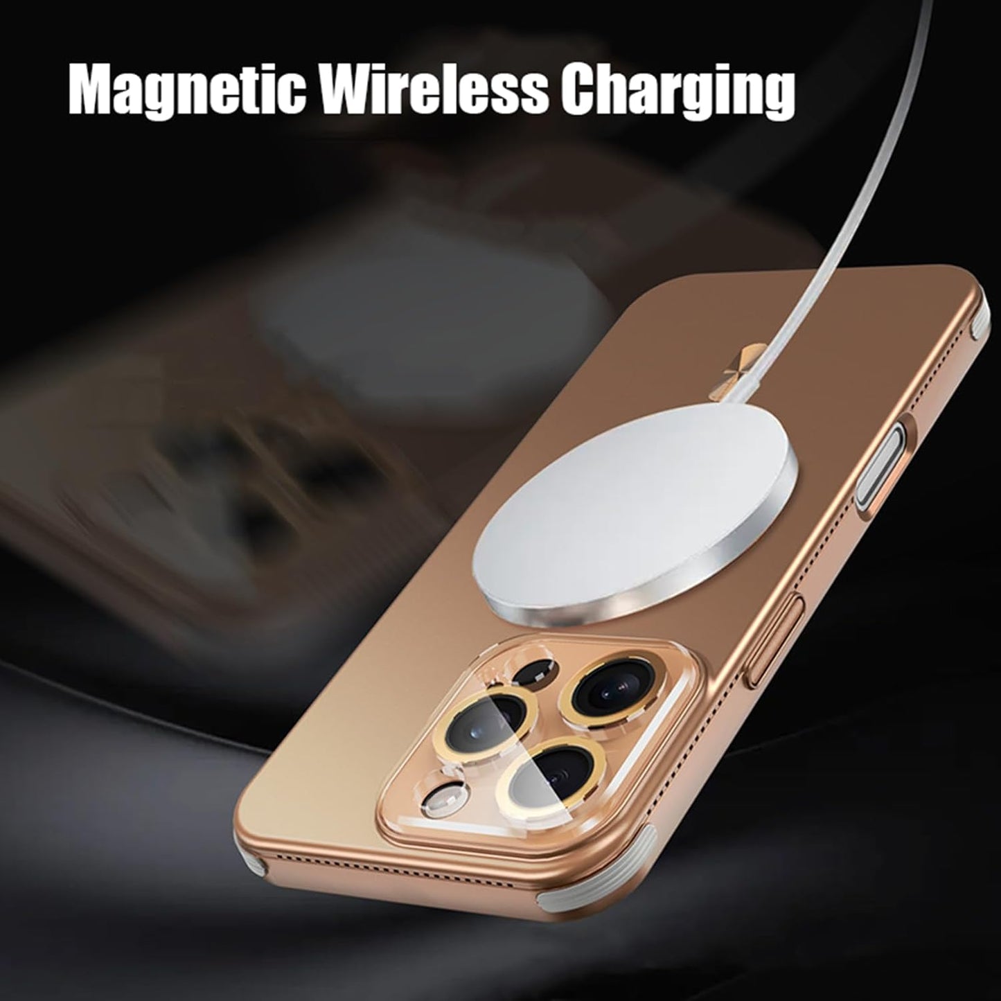 Magnetic Case for iPhone, Slim Frosted Heat Dissipation Phone Case All-Inclusive Lens Protection Cover