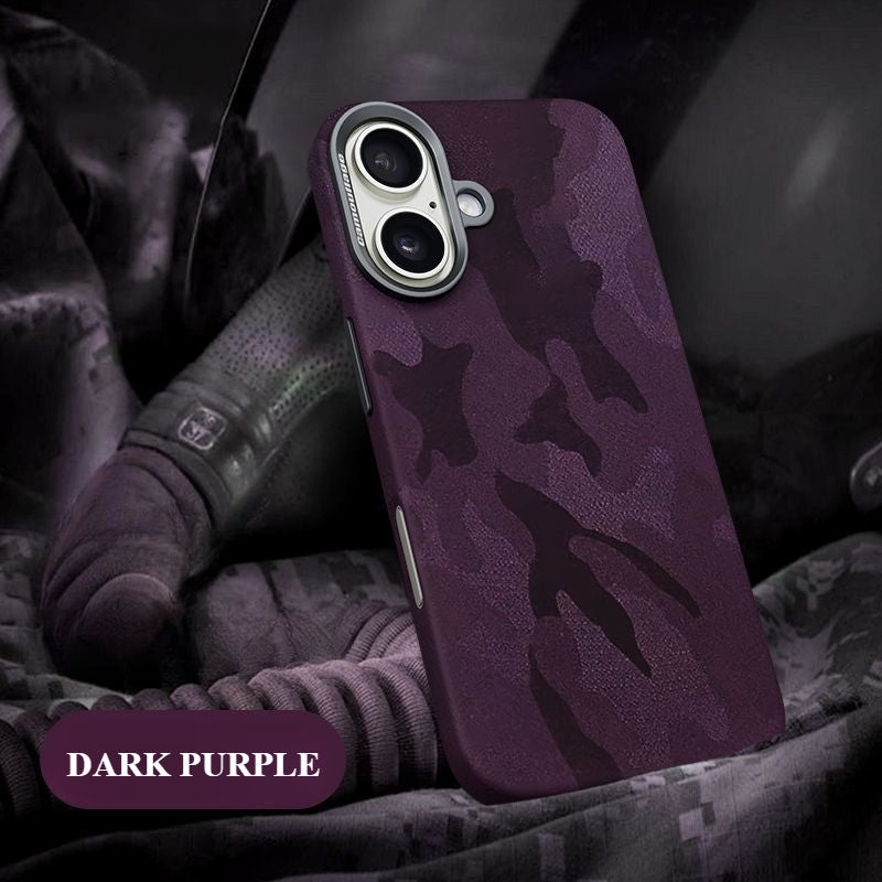 Camouflage Leather Anti-fall Mobile Phone Case For iPhone
