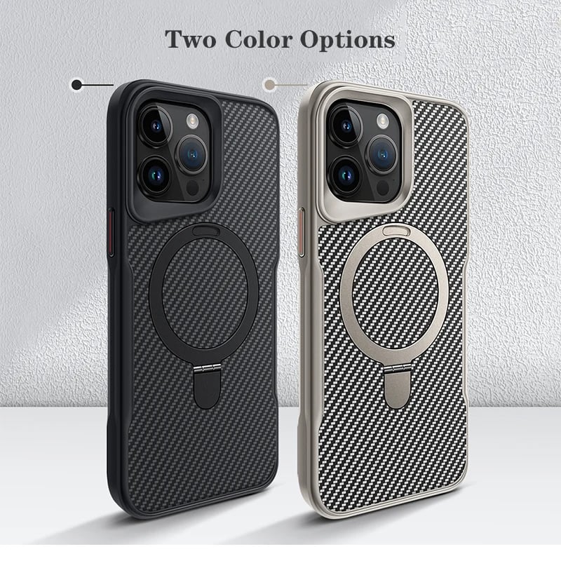 Fiber Textured Backplate Magsafe Magnetic Case For iPhone 16 15 14 13 12 Pro Max