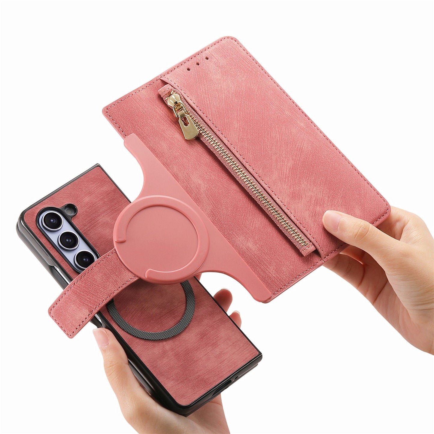 Suitable for Samsung Z Fold6/5/4Mobile Phone Case Magnetic Detachable Leather Case