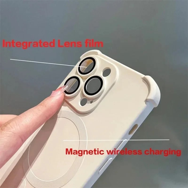 Silicone Shockproof Soft  Wireless Charge  Lens Protection Case