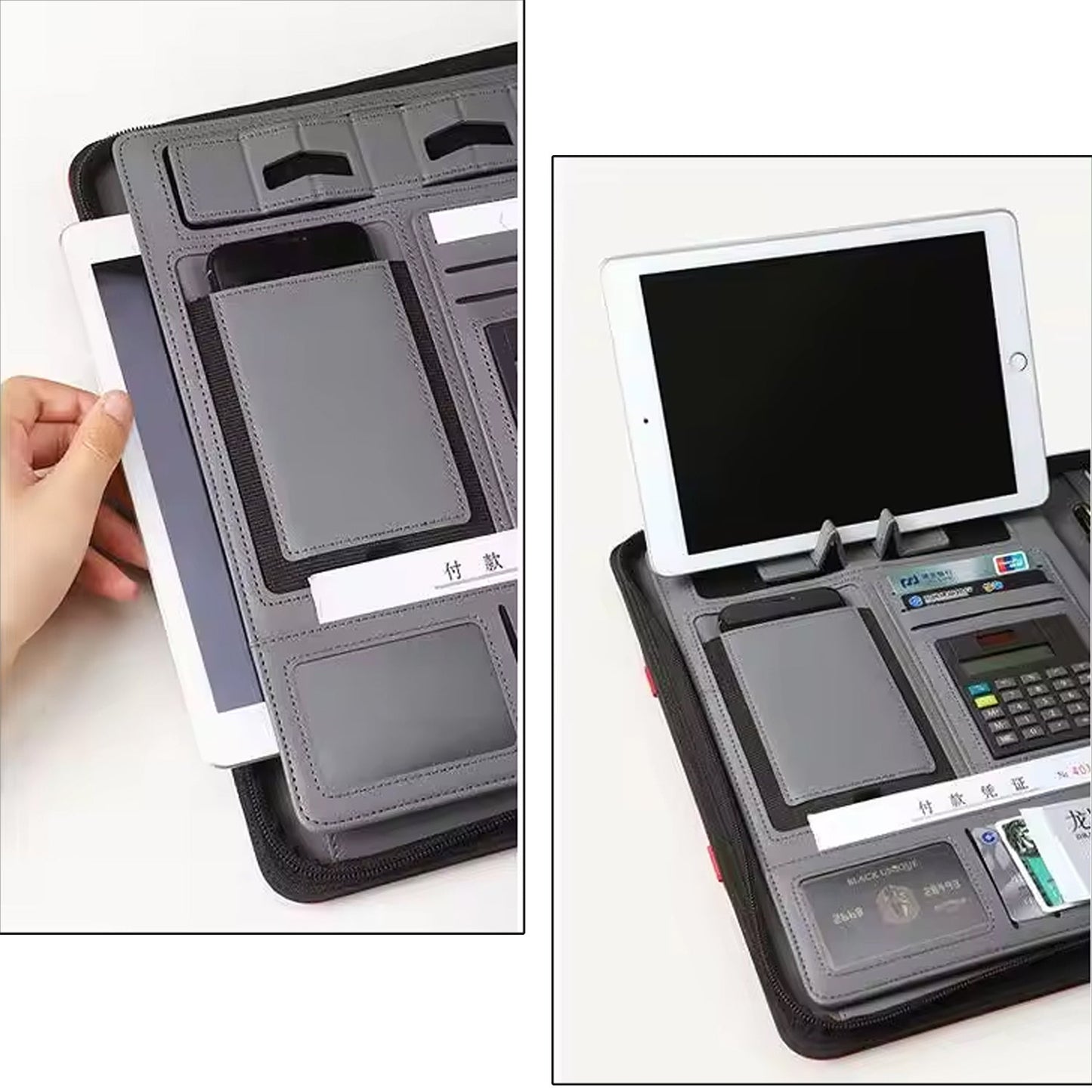ExecutivePro Leather Portfolio with Notepad