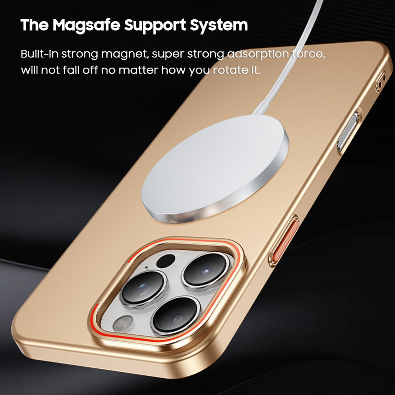 Electroplated Matte Case with MagSafe & Lens Kickstand for iPhone
