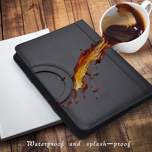 ExecutivePro Leather Portfolio with Notepad
