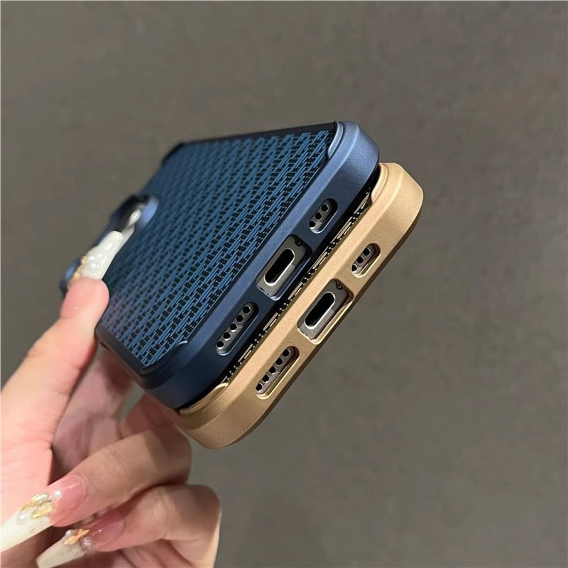 Carbon Fiber Pattern Magnetic Suction Metal Lens Anti-Fall Protection Case