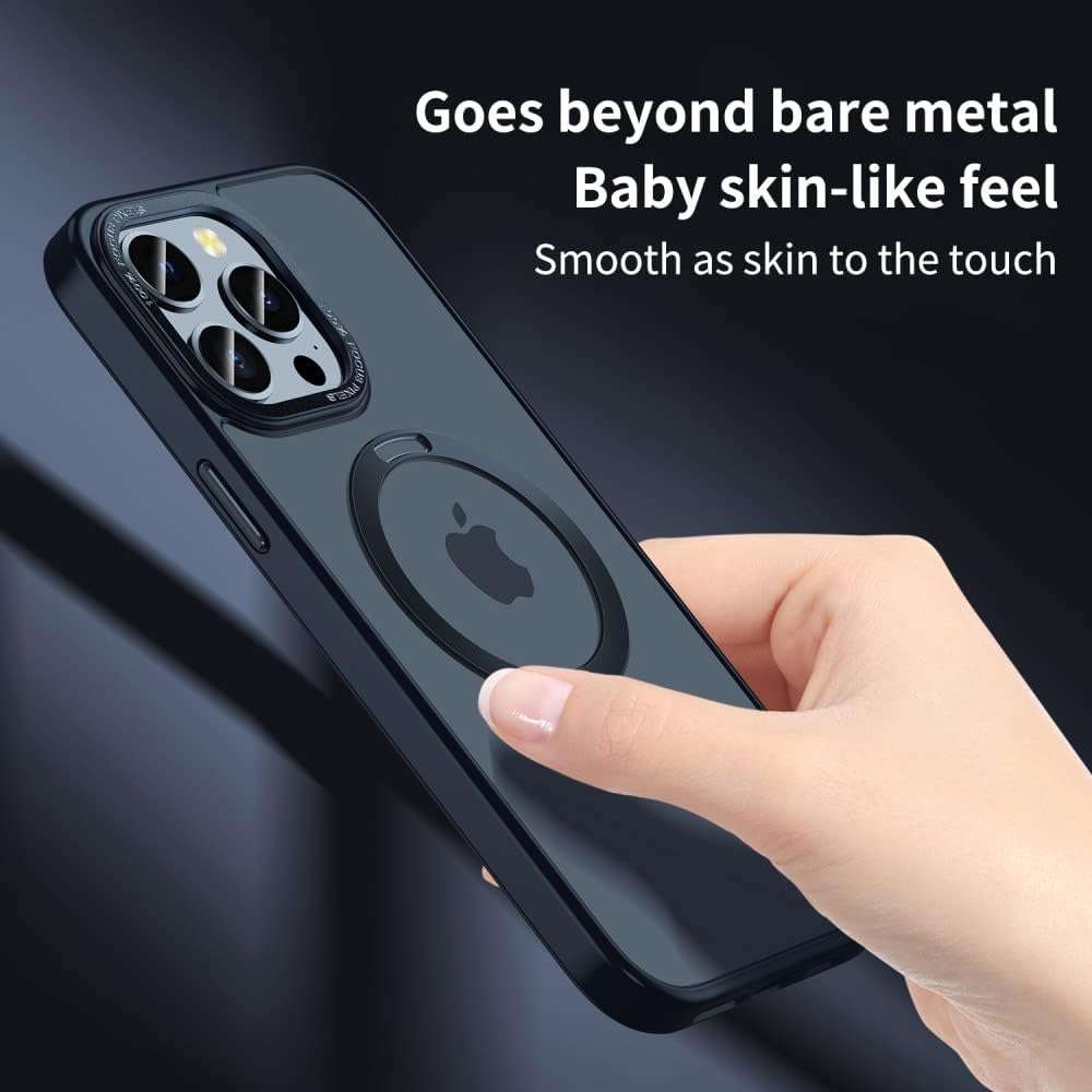 Magnetic integrated bracket metal lens mobile phone case for iPhone 16/15/14/13