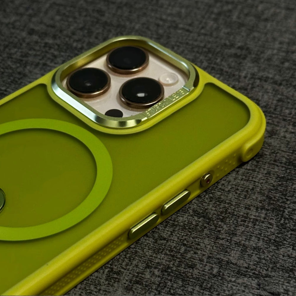 Luxury Magsafe Magnetic Holder Silicone Frame Case For iPhone