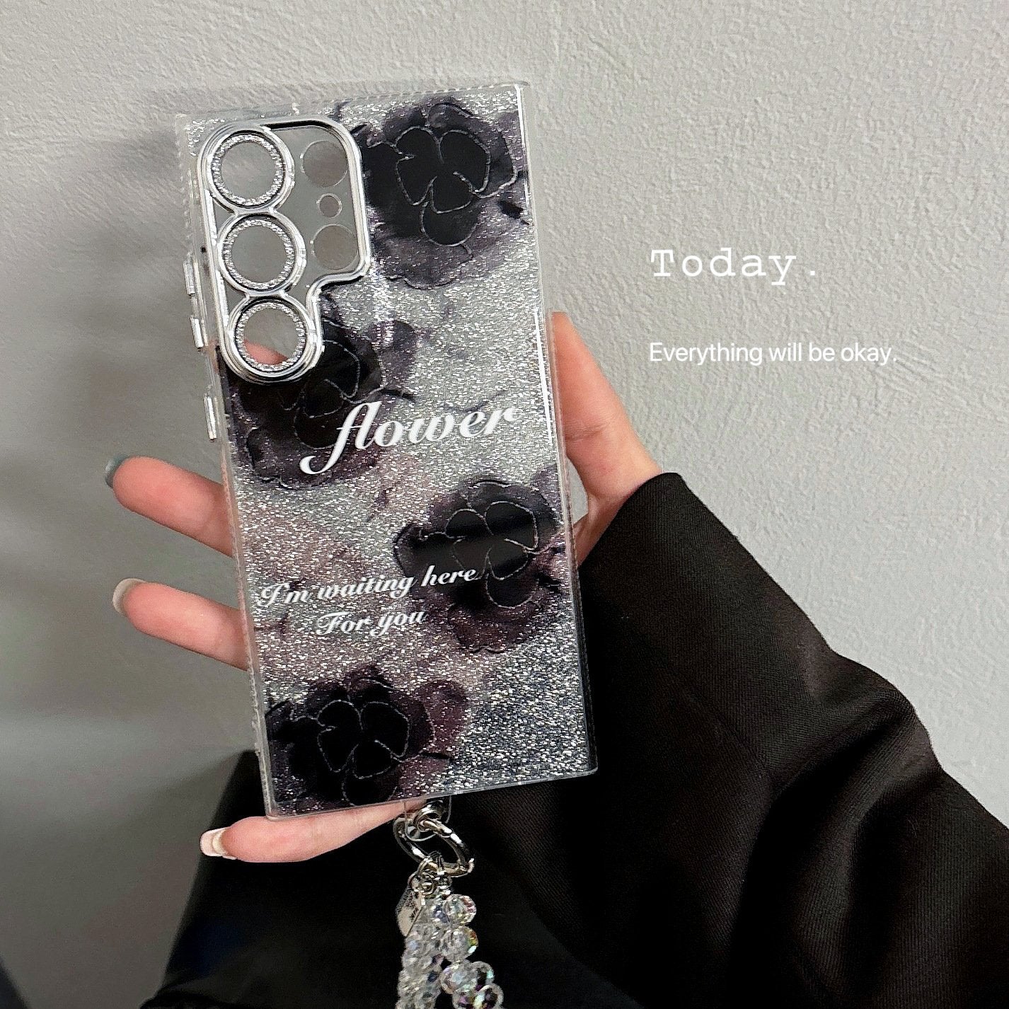 Rose lens holder phone case for Samsung S25 S24 S23 series