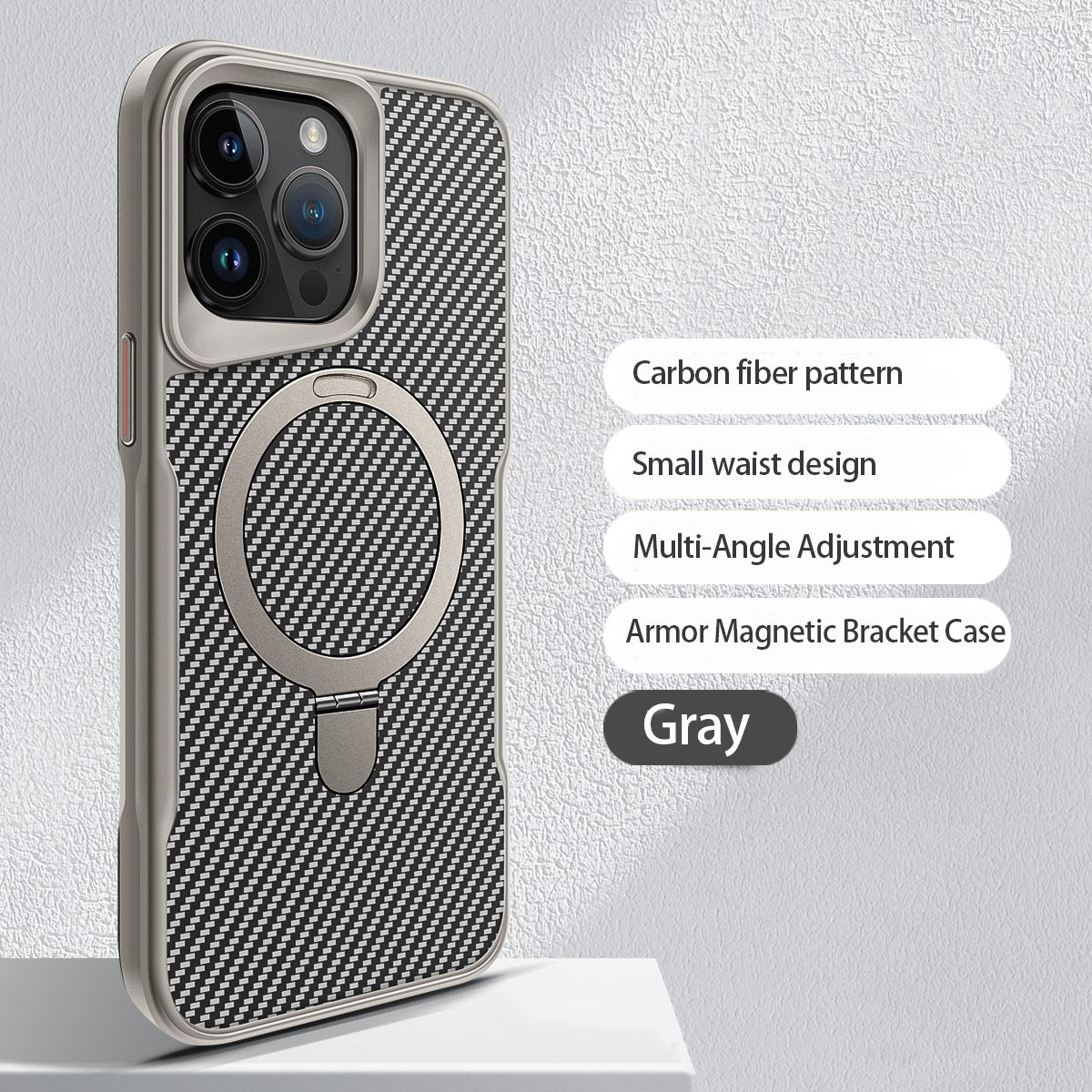Fiber Textured Backplate Magsafe Magnetic Case For iPhone 16 15 14 13 12 Pro Max