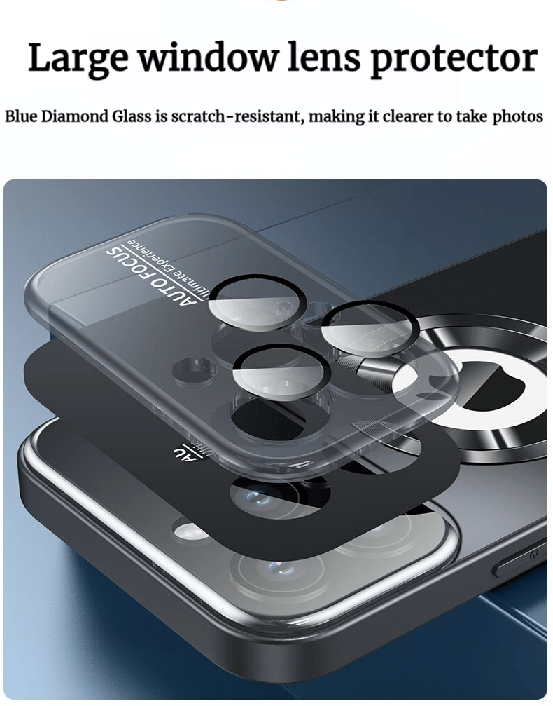AG frosted glass large window missing label magnetic shell is suitable for Apple 16/15/14/13 series