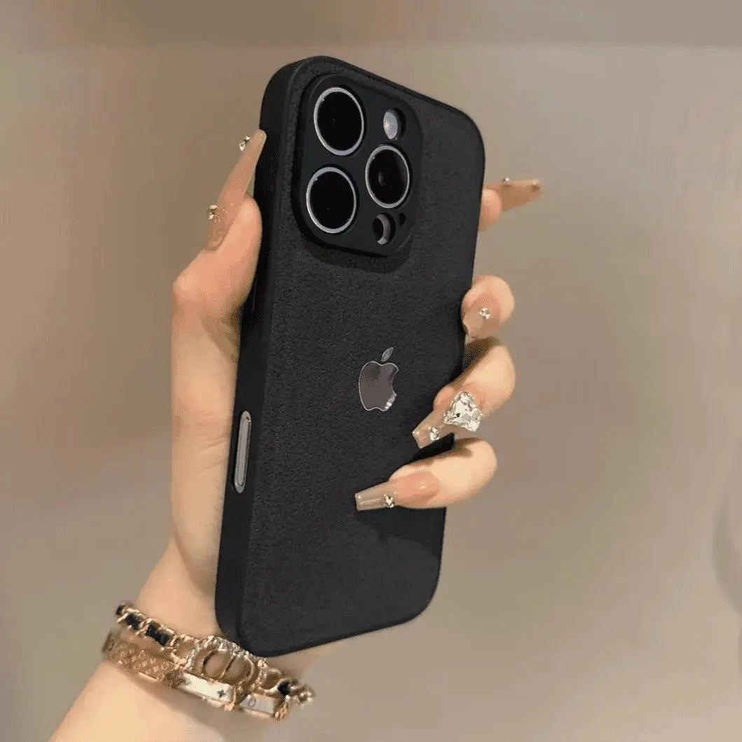 Luxurious Frosted Moon Pit Pattern Phone Case