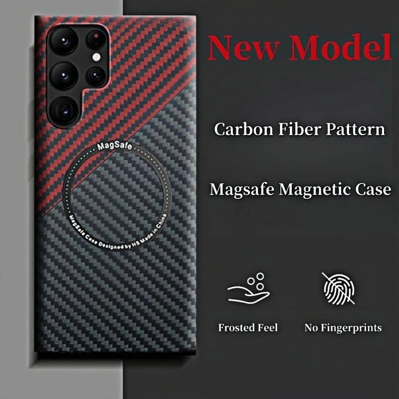 Carbon Fiber Pattern Magnetic Case Slim