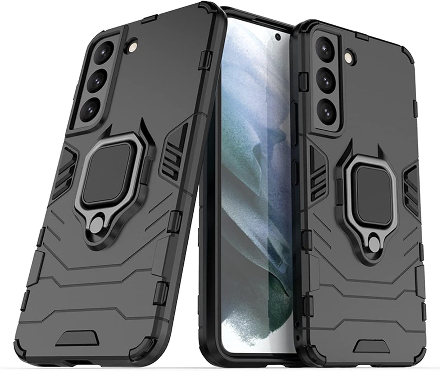 Ultra Thin Heavy Duty Military Grade Shockproof Case with Kickstand Ring Support Magnetic Car Mount For Samsung Galaxy A55/A54