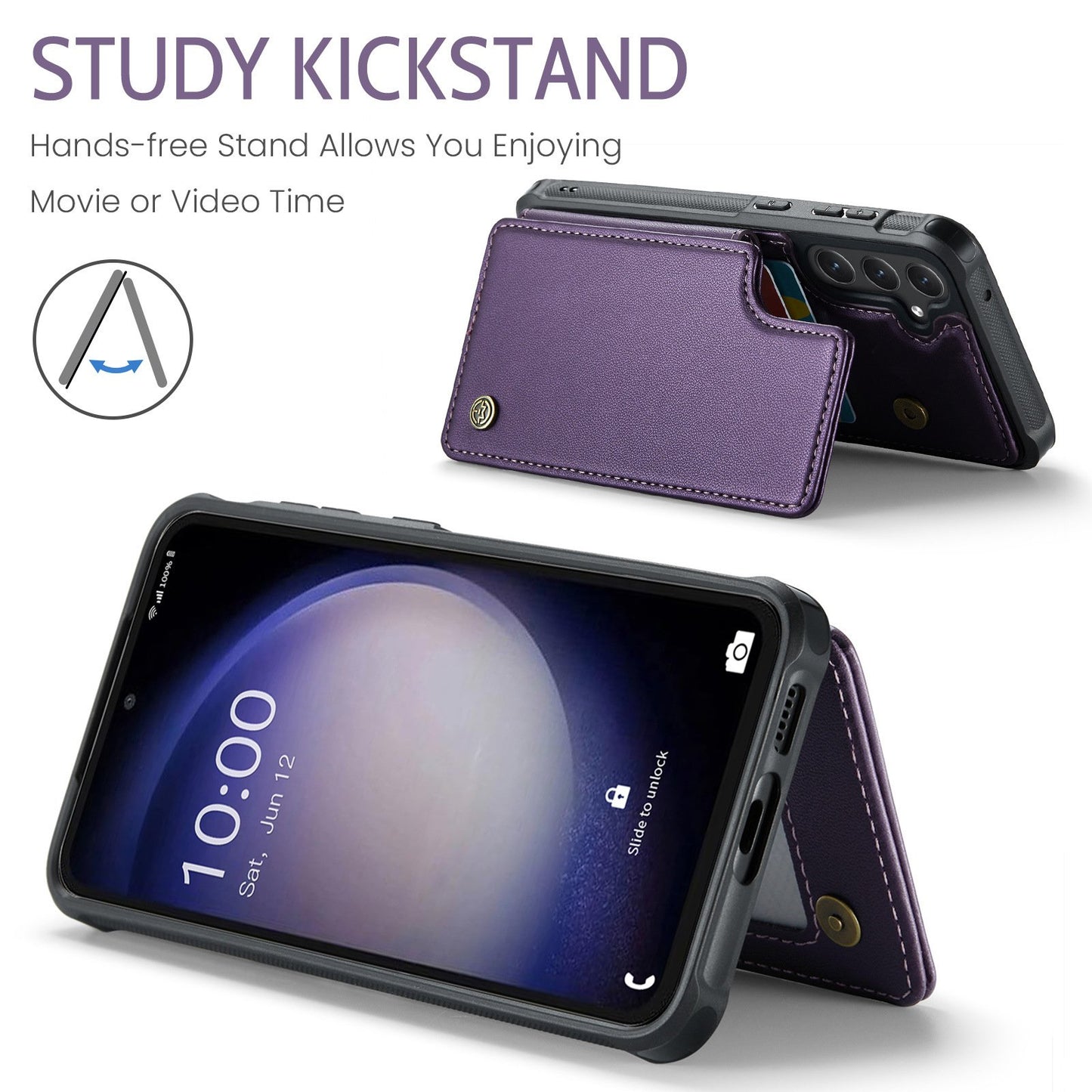 Multifunctional Anti-theft Brush Business Leather Case For Samsung A16