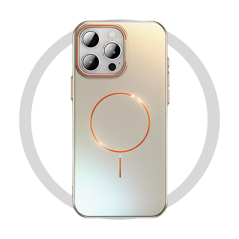 Electroplated Matte Case with MagSafe & Lens Kickstand for iPhone