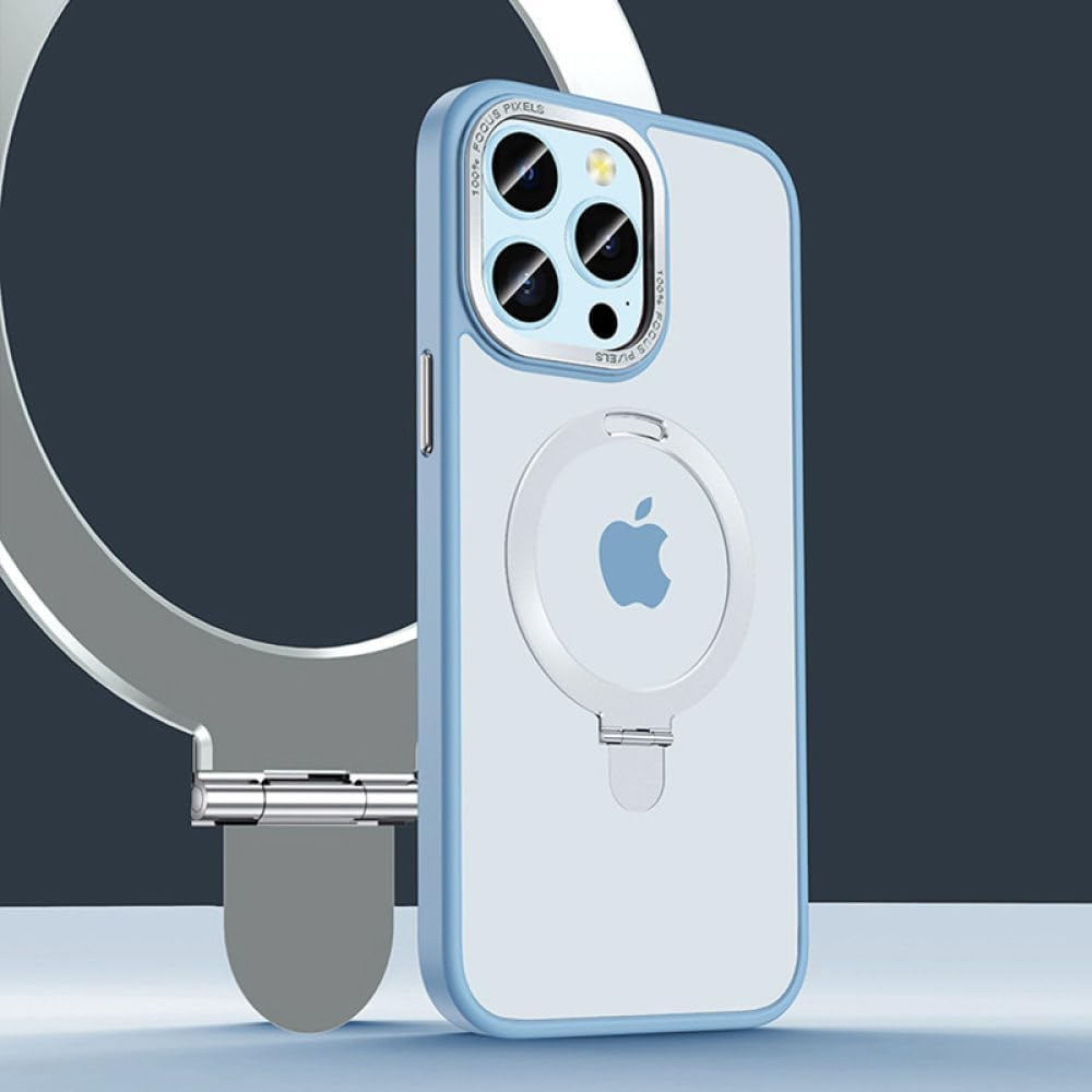 Magnetic integrated bracket metal lens mobile phone case for iPhone 16/15/14/13