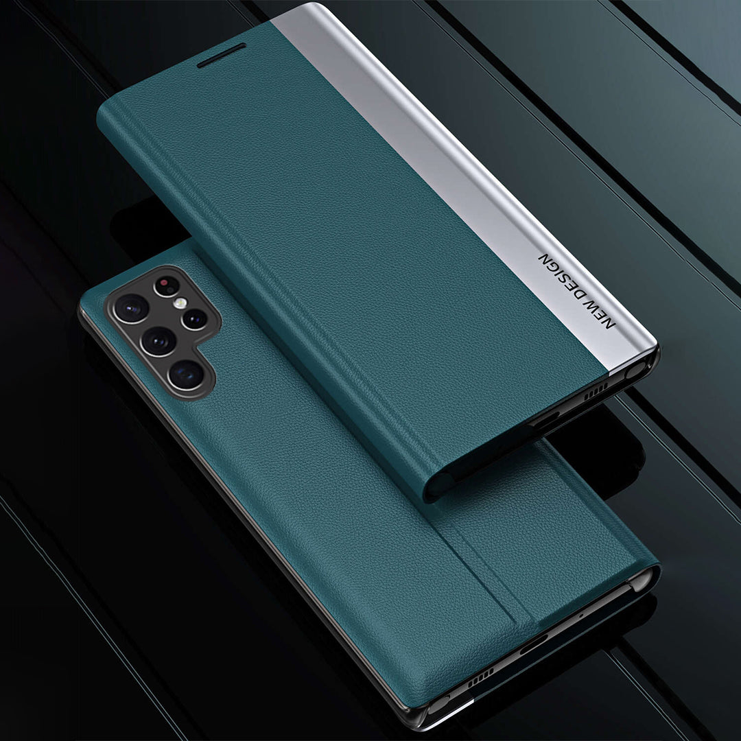 Galaxy S25Ultra PU Leather Side Window Flip Case