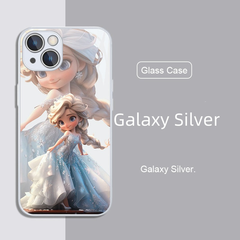 Princess Elsa Frozen Liquid Glass Apple Phone Case