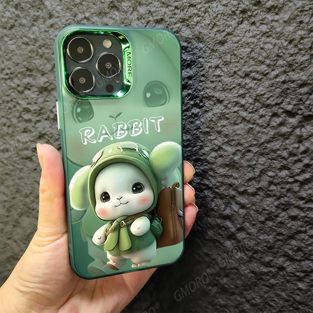 Internet celebrity style colorful silver double layer cute anti-fall mobile phone case