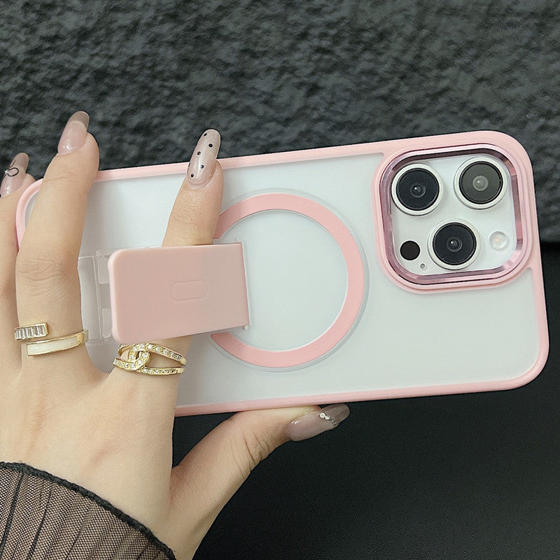 Magnetic bracket hard shell simple mobile phone case