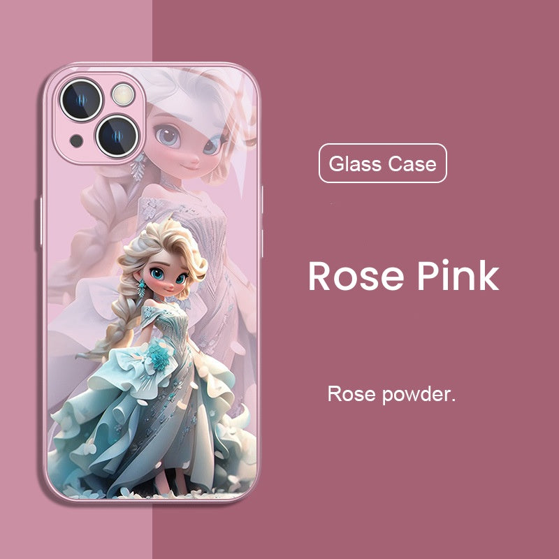 Princess Elsa Frozen Liquid Glass Apple Phone Case