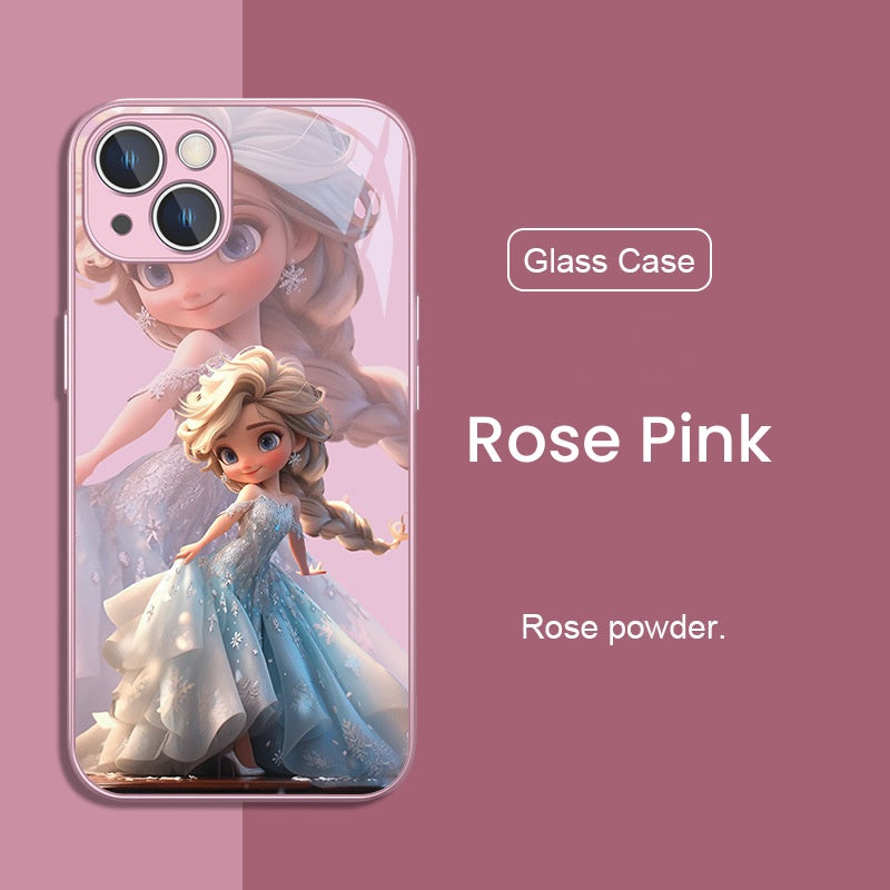 Princess Elsa Frozen Liquid Glass Apple Phone Case