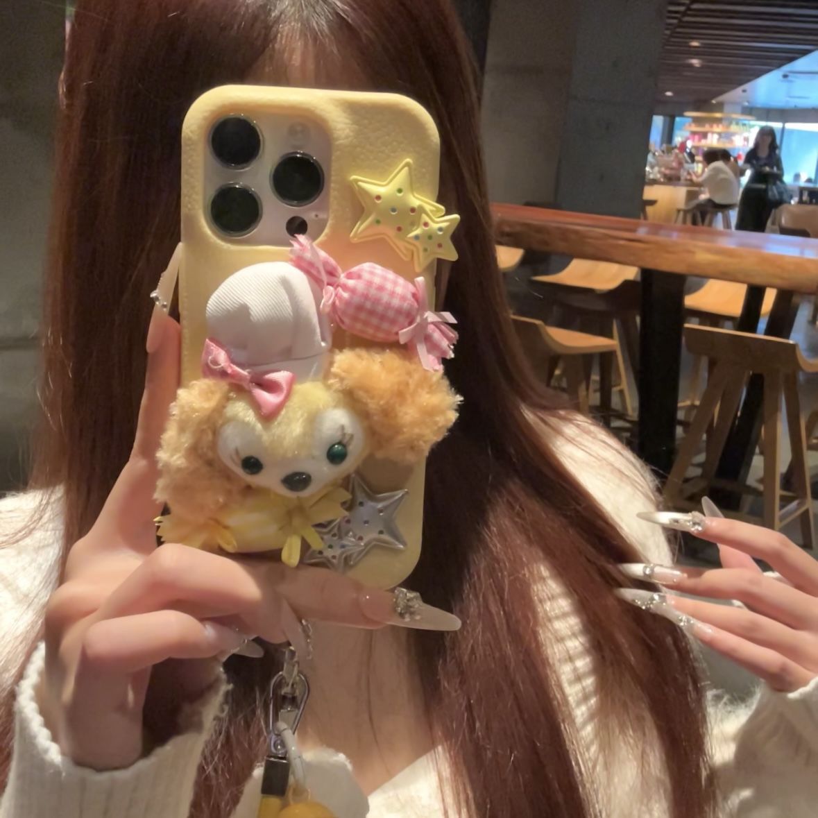New winter plush cute biscuit soft mobile phone case