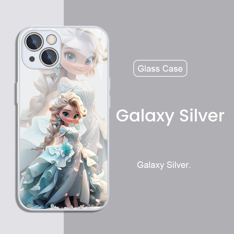 Princess Elsa Frozen Liquid Glass Apple Phone Case