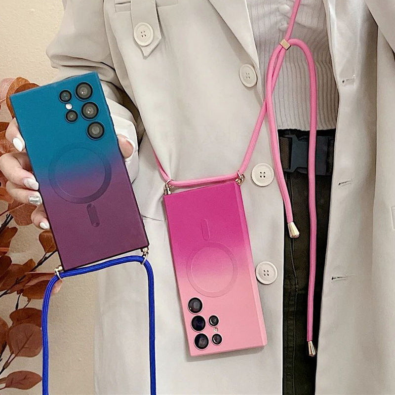 Lens Film Anti-fall Magnetic Phone Case For Samsung