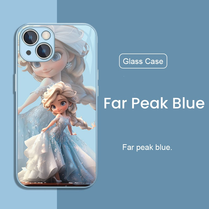 Princess Elsa Frozen Liquid Glass Apple Phone Case