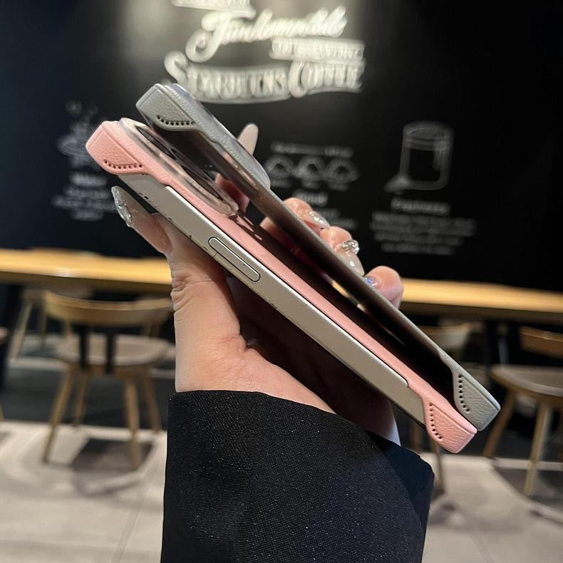 Litchi pattern borderless heat dissipation non-slip mobile phone case