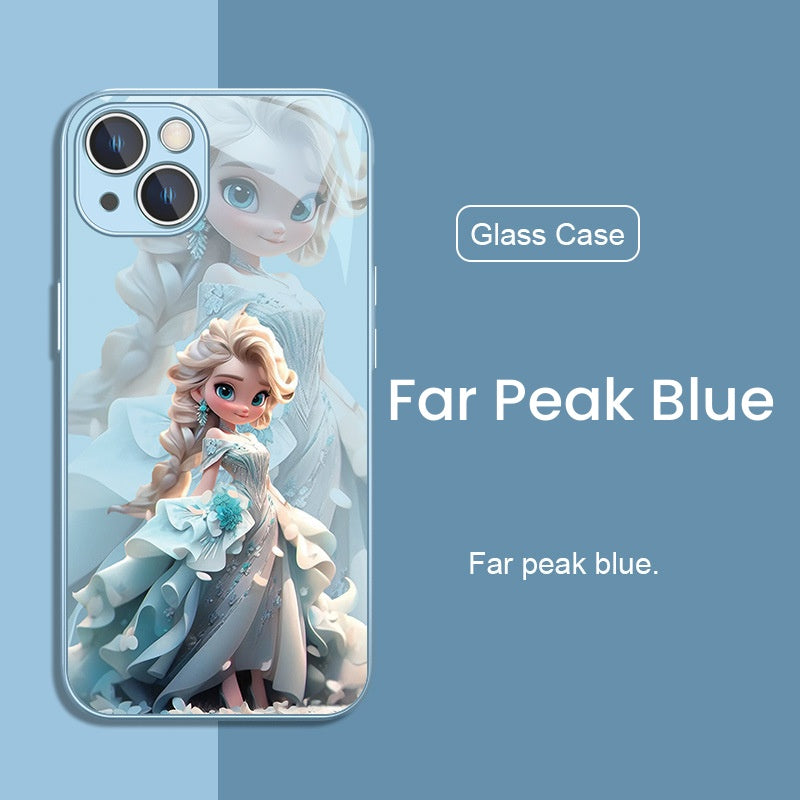 Princess Elsa Frozen Liquid Glass Apple Phone Case