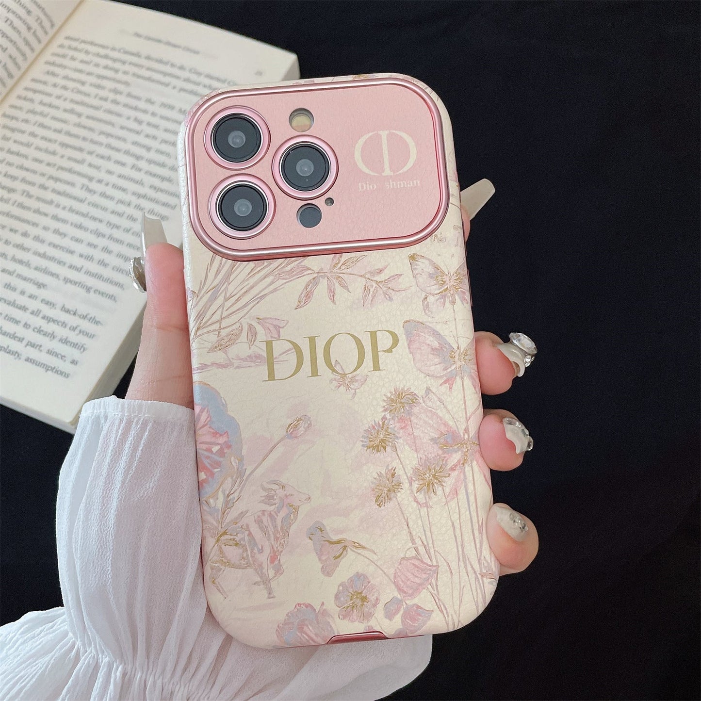 Flower Butterfly Pink Mobile Phone Case For iPhone